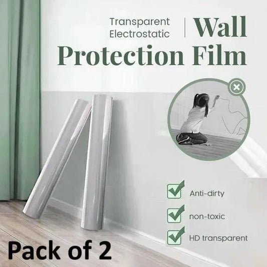 Transparent Wall Protection Film | Self-Adhesive Electrostatic Guard (Buy 1 Get 1 Free)