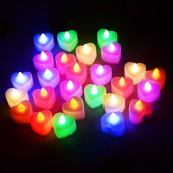 Led Tealights Smokeless Plastic Decorative Candles (Pack Of 1  Multicolor)