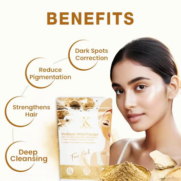 Multani Mitti Natural Skin & Hair Care Pack – 100% Pure Multani Mitti Powder