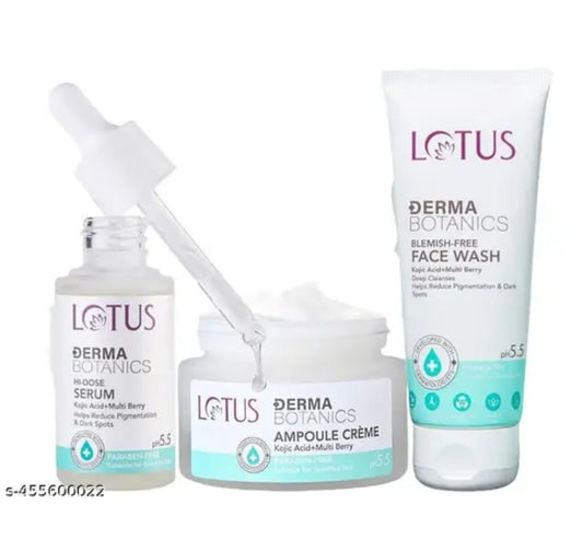 DermaBotanics Ampoule Creme 50g + Facewash 100g + Hi-Dose Serum 28ml ( Set Of 3 )