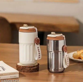 NAND IMPORTER Coffee Mug Cup Digital Display, Thermos Flasks, 460 ml, 316 Stainless Steel Travel Mug, Insulated Vacuum Thermal Mug, Leak-Proof Travel Mug with Lid for Coffee