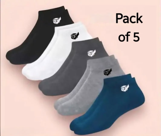 Trendy Multicolour Men's Ankle-Length Socks – Pack of 5