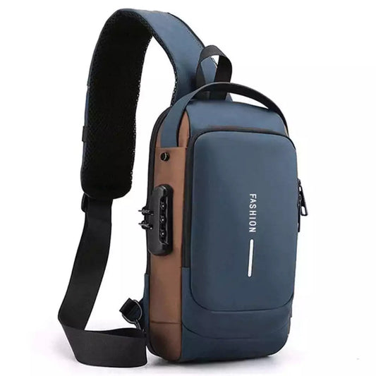 Crossbody Anti-Theft Sling Bag with USB Charging Port – Unisex Waterproof Messenger Bag